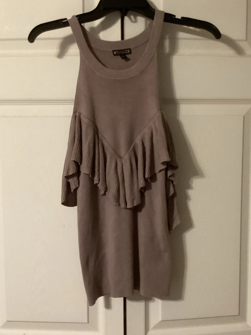 Express Ruffle Cold-Shoulder Top - Picture 1 of 5